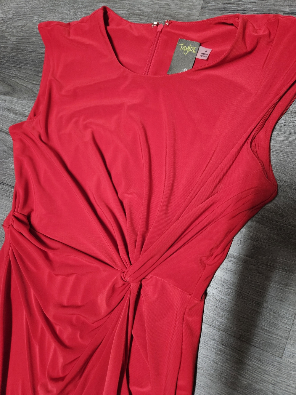 Red Twist Front Dress